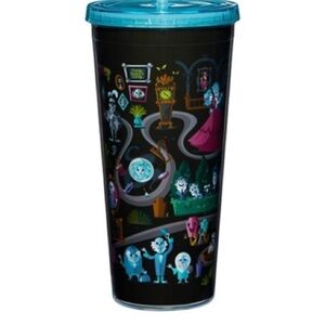 Haunted Mansion Grim Grinning Ghost Tumbler Spirit of Halloween No Straw 8”